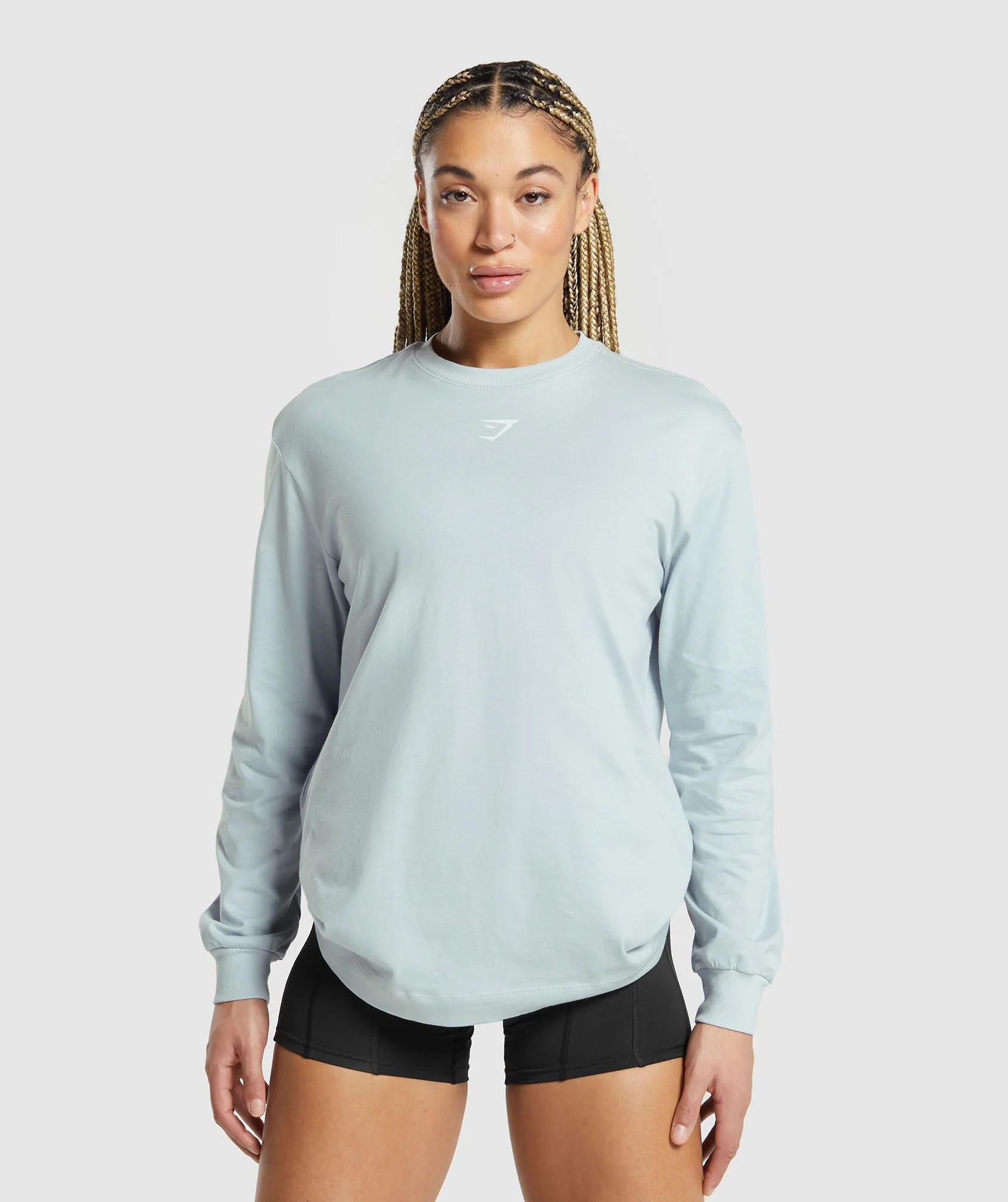 Gymshark Weightlifting Long Sleeve Top - Fresh Blue - Image 2