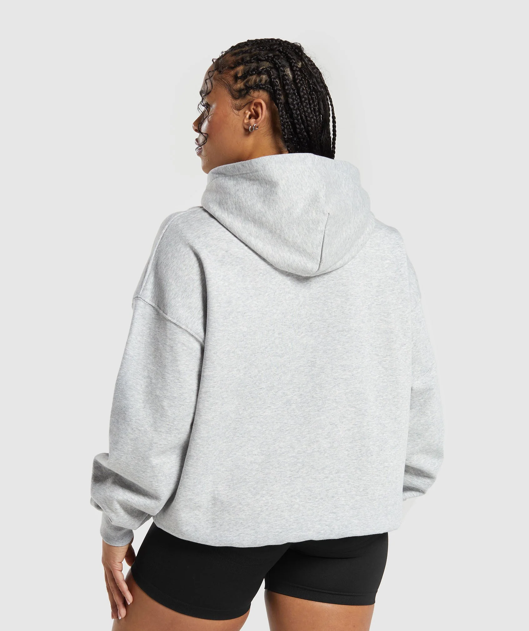 Gymshark Weightlifting Oversized Hoodie - Light Grey Core Marl - Image 2