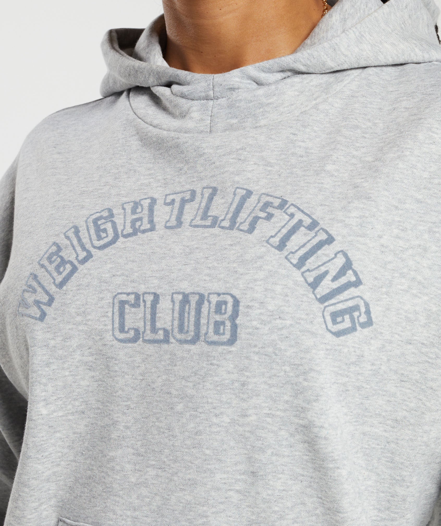 Gymshark Weightlifting Oversized Hoodie - Light Grey Core Marl - Image 5