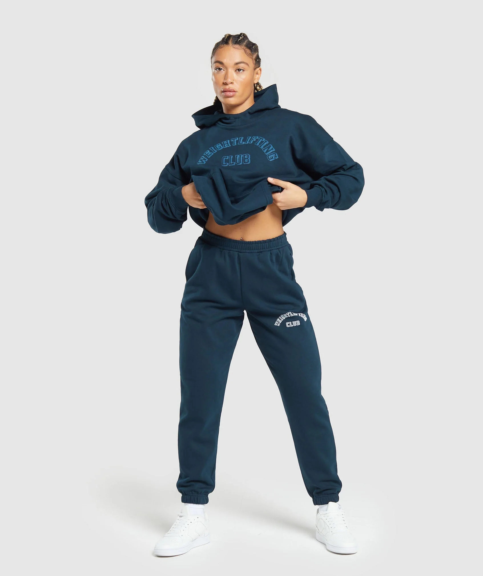 Gymshark Weightlifting Oversized Hoodie - Navy - Image 4
