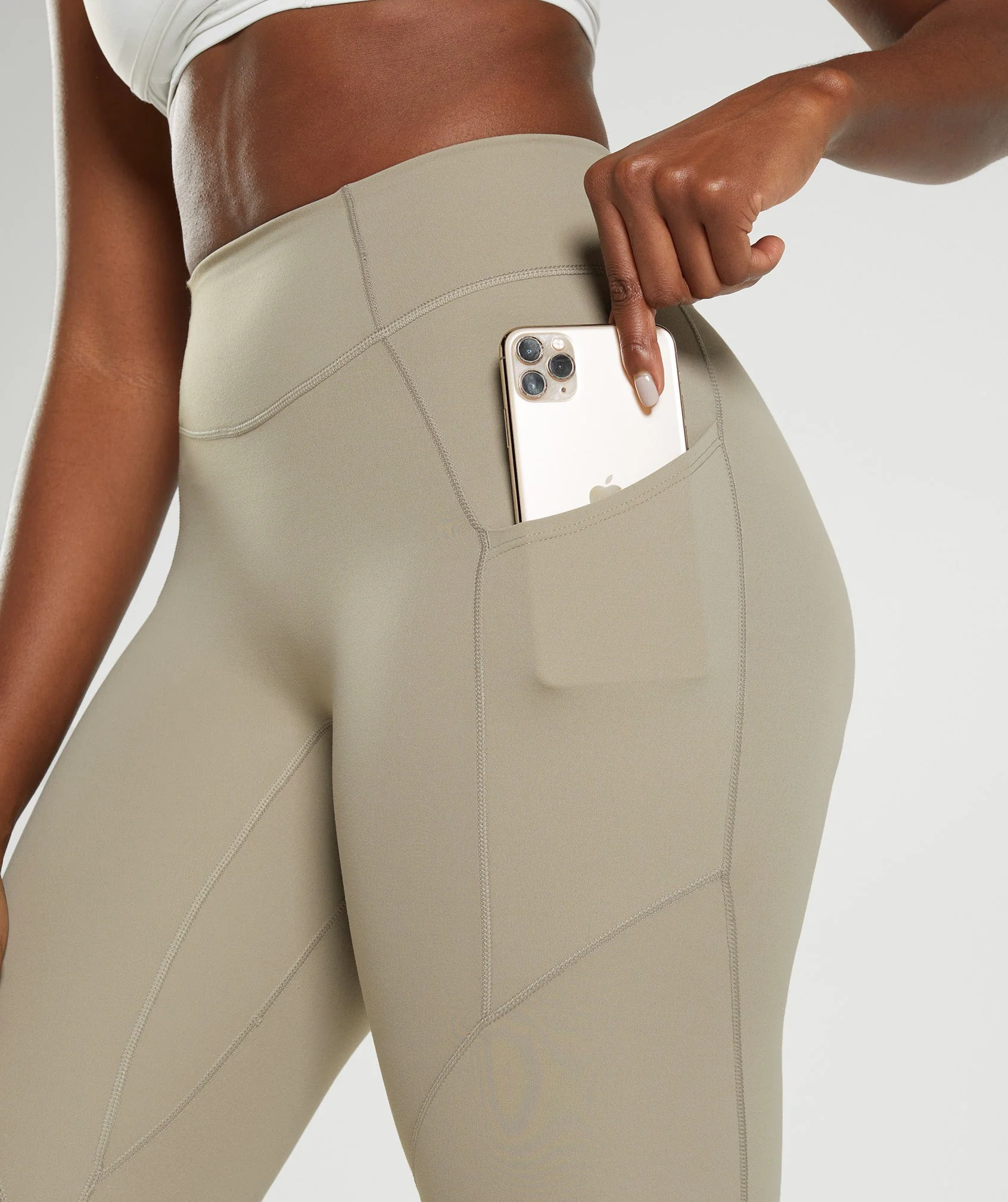 Gymshark Whitney Everyday Pocket Leggings - Cement Brown - Image 7
