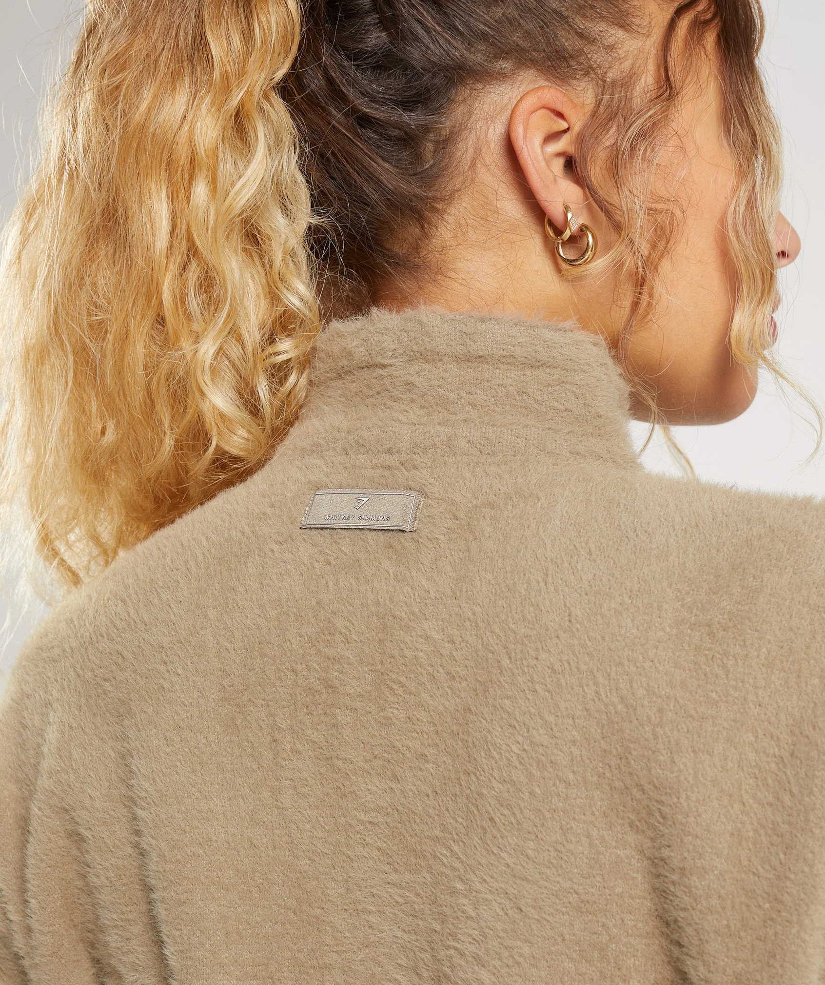 Gymshark Whitney Eyelash Knit Jacket - Cement Brown - Image 5