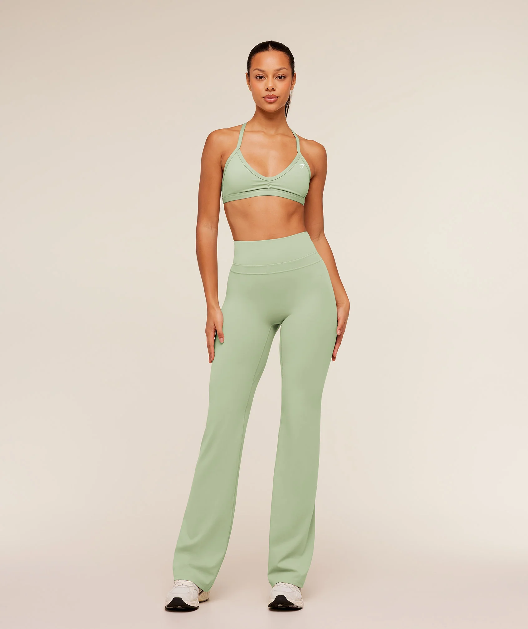 Gymshark Whitney Tall Flared Legging - Haze Green - Image 6
