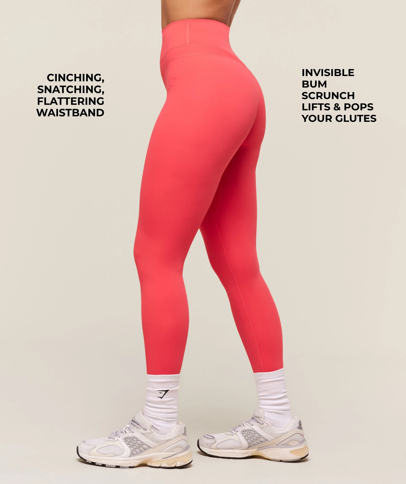 Gymshark Whitney Regular Legging - Coral Red - Image 3