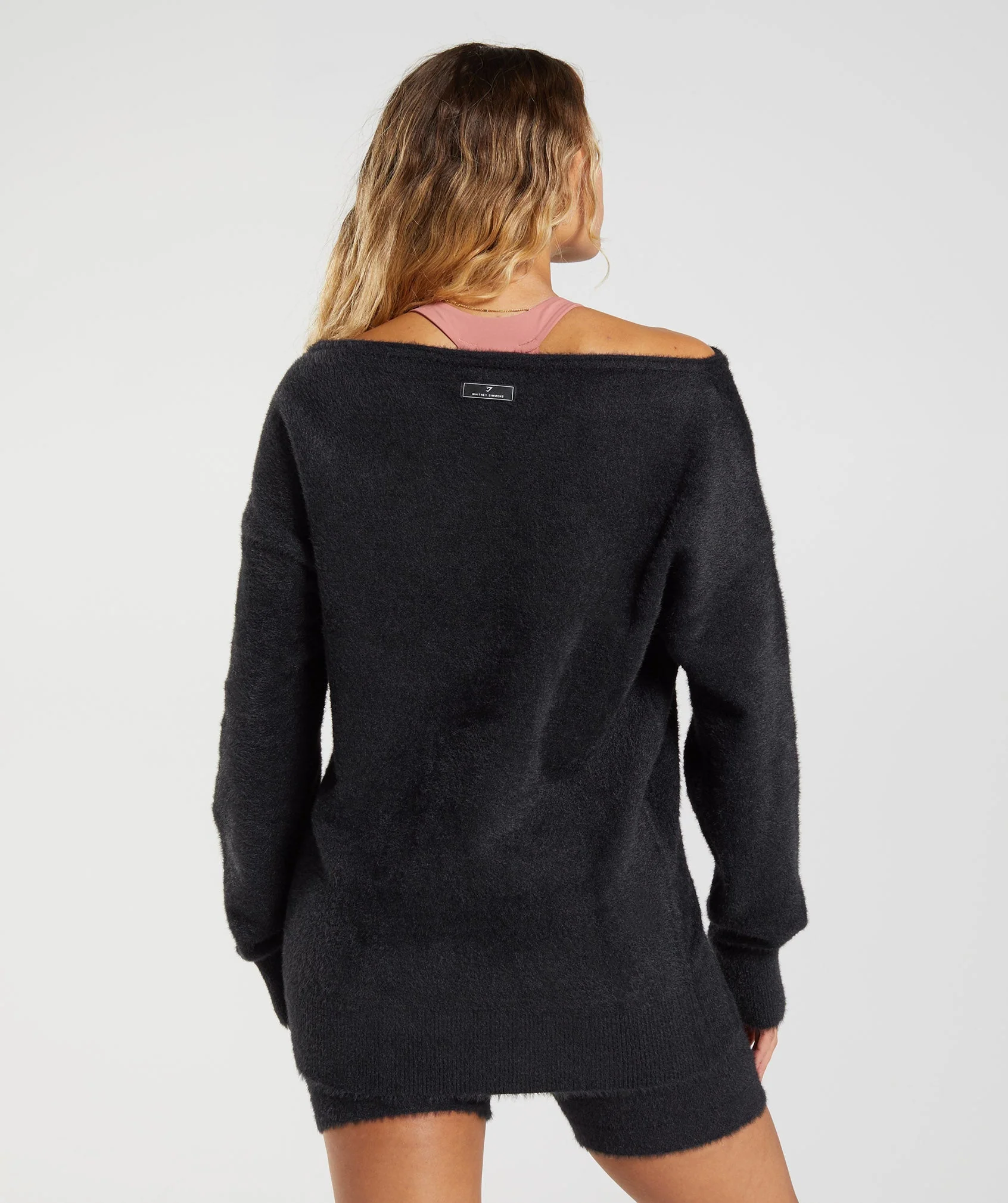 Gymshark Whitney Oversized Eyelash Knit Sweater - Black - Image 3