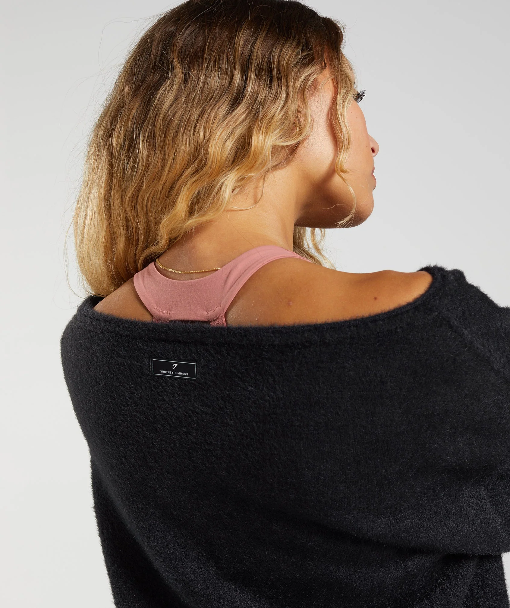 Gymshark Whitney Oversized Eyelash Knit Sweater - Black - Image 5