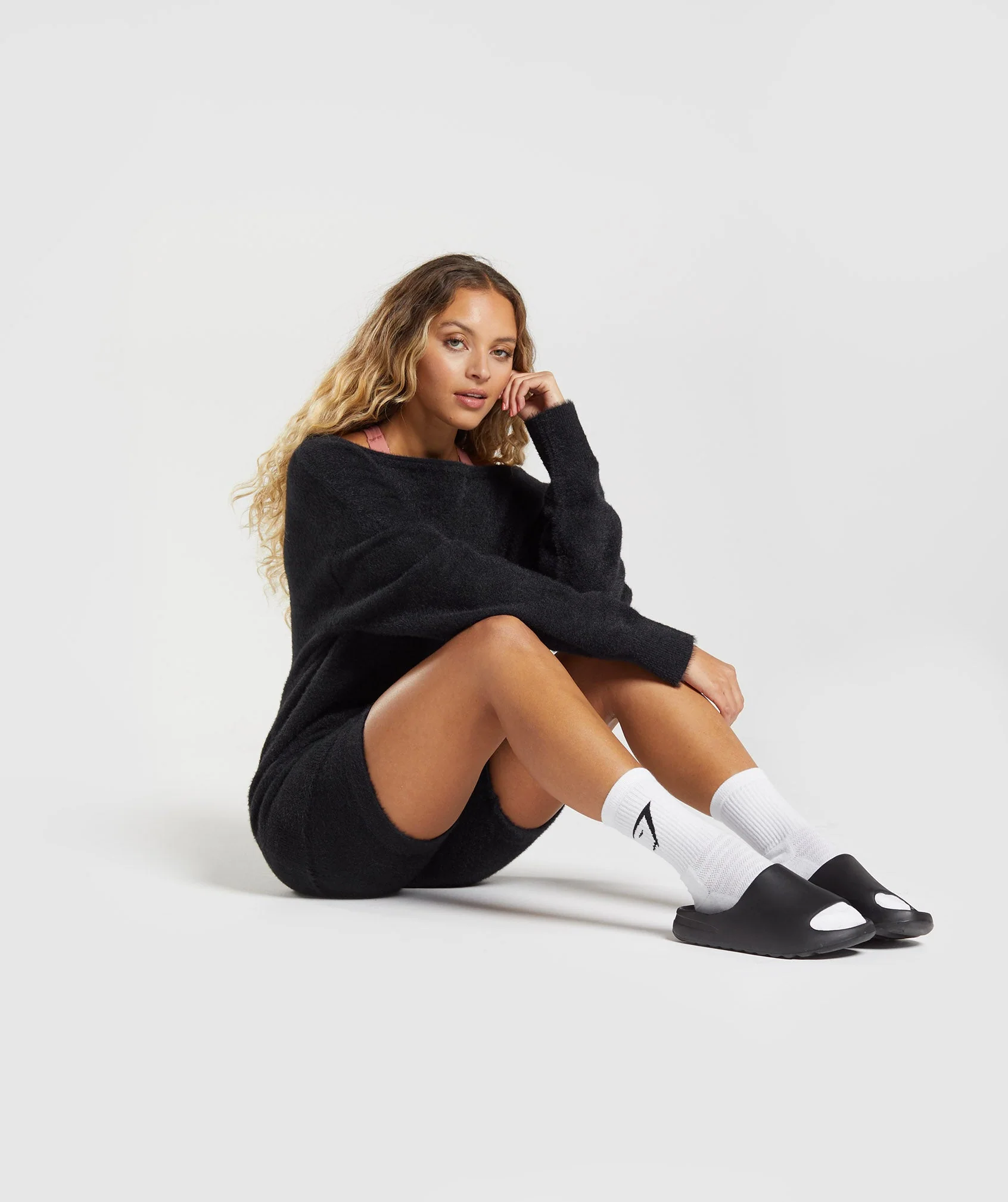 Gymshark Whitney Oversized Eyelash Knit Sweater - Black - Image 6