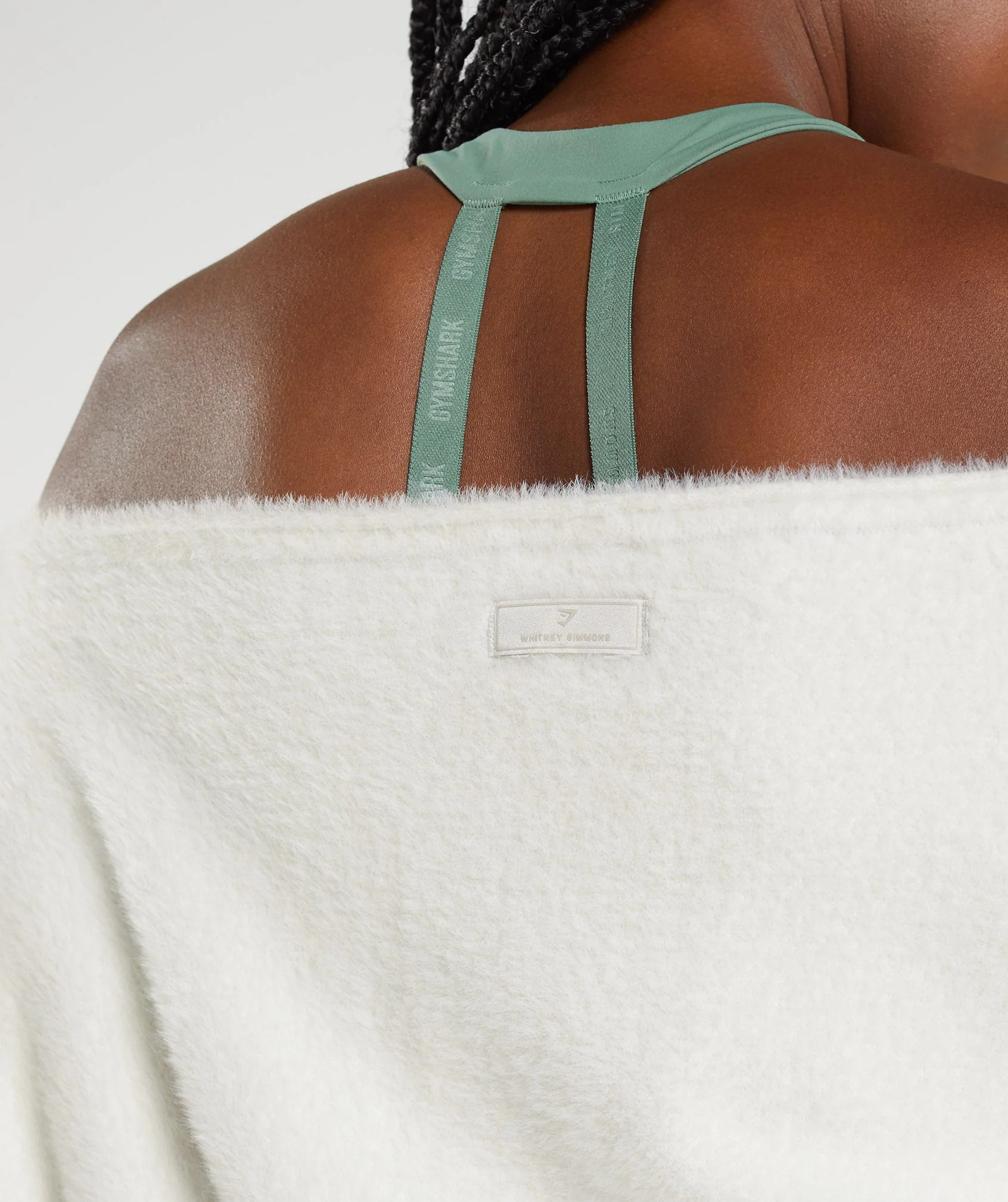 Gymshark Whitney Oversized Eyelash Knit Sweater - Skylight White - Image 5