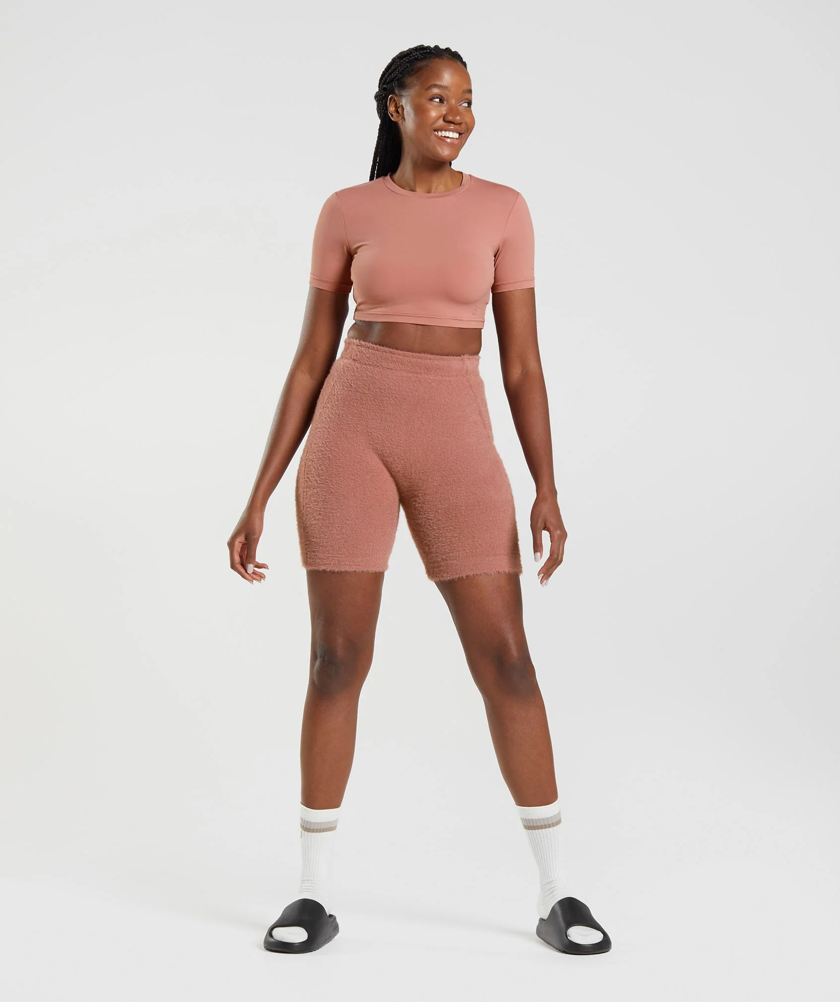DNU Gymshark Whitney Short Sleeve Crop Top - Canyon Red - Image 4