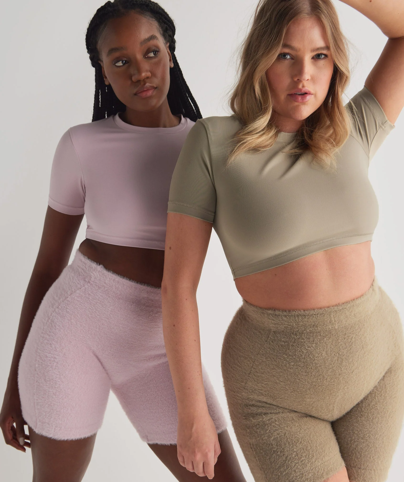 DNU Gymshark Whitney Short Sleeve Crop Top - Cement Brown - Image 4