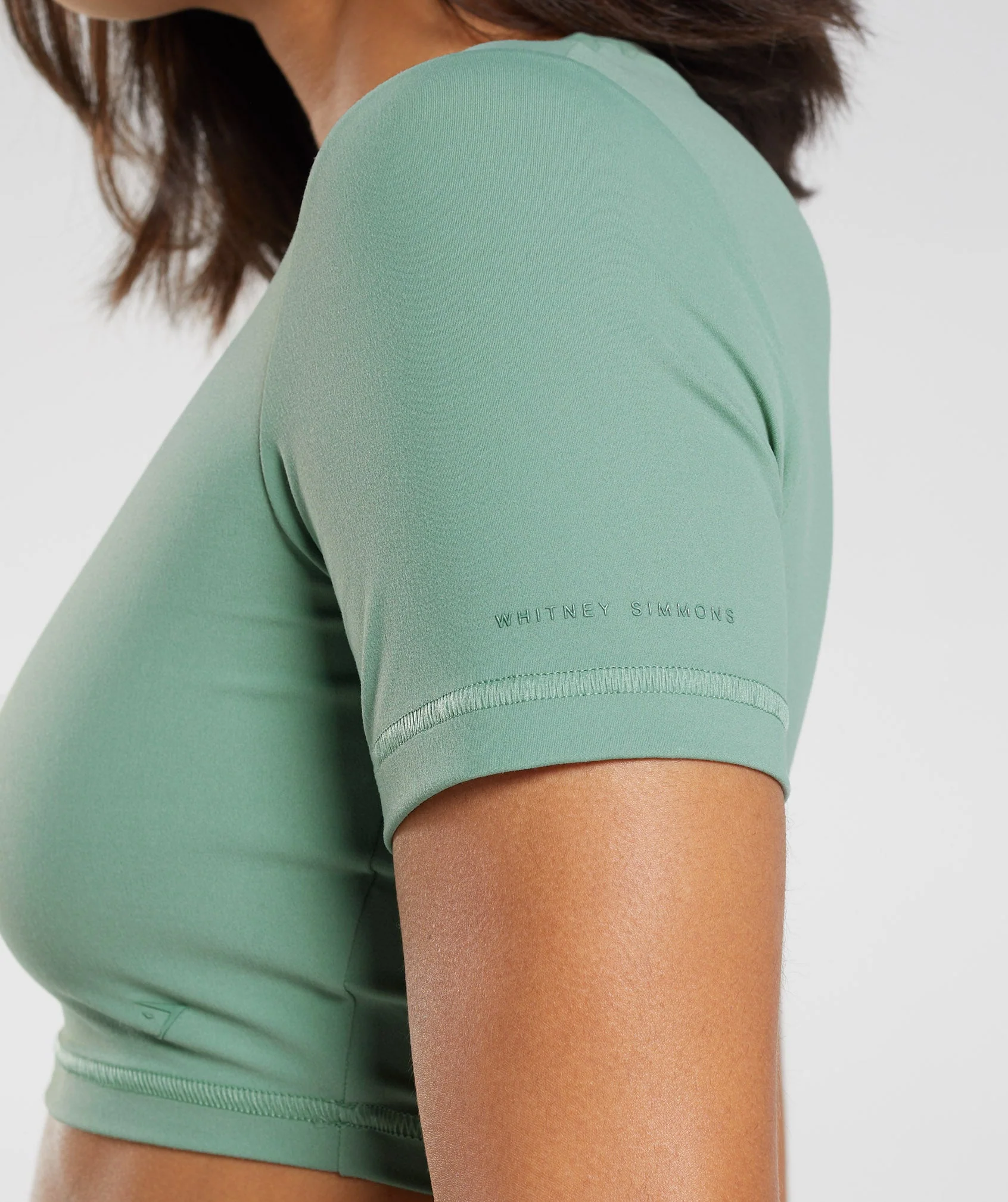 DNU Gymshark Whitney Short Sleeve Crop Top - Leaf Green - Image 6
