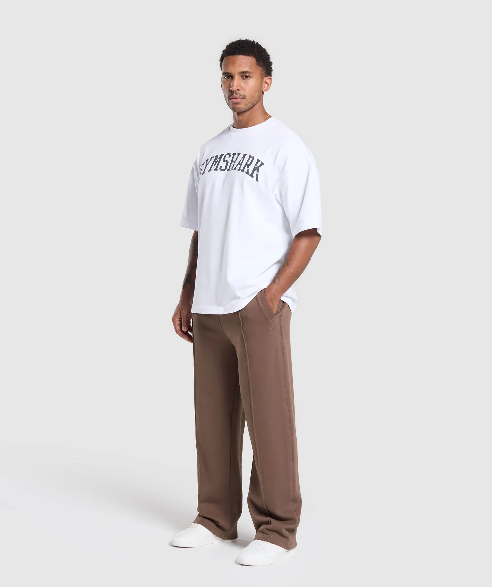 Gymshark Wide Leg Pants - Soft Brown - Image 7