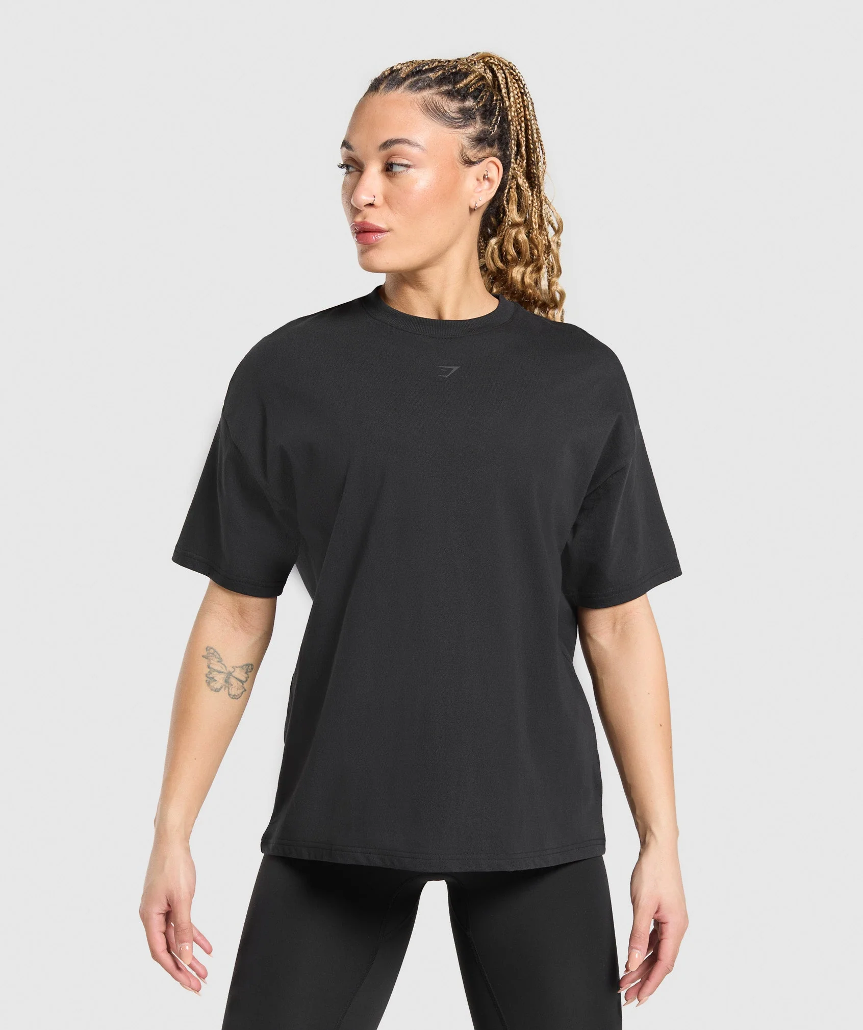 Gymshark Wordmark Graphic T-Shirt - Black - Image 2