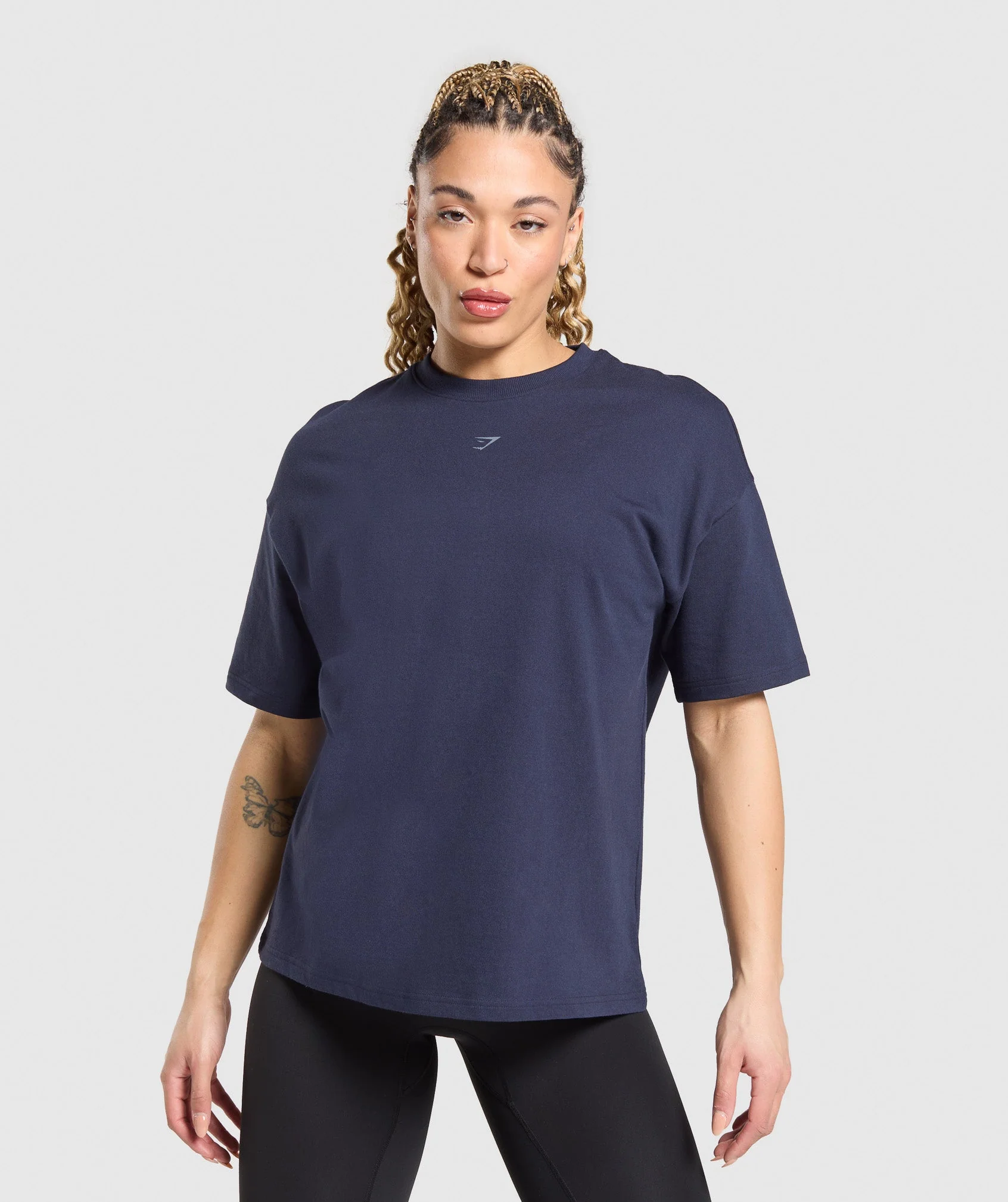 Gymshark Wordmark Graphic T-Shirt - Heavy Blue - Image 2
