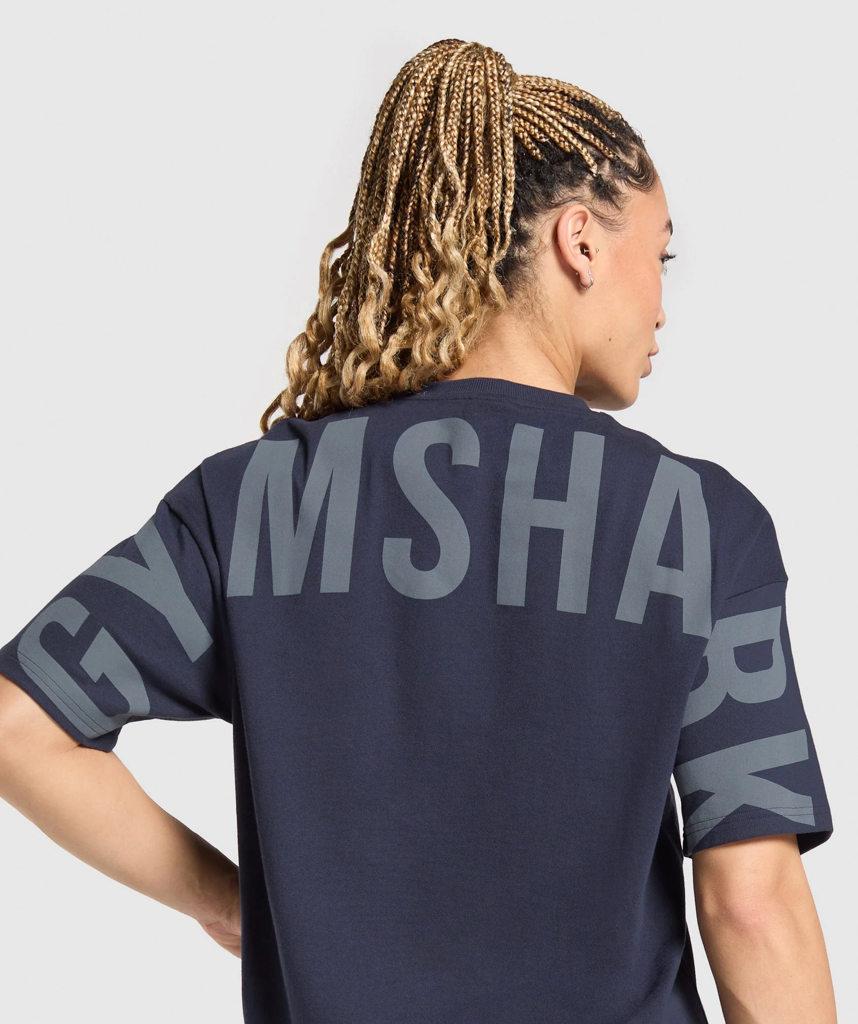 Gymshark Wordmark Graphic T-Shirt - Heavy Blue - Image 3