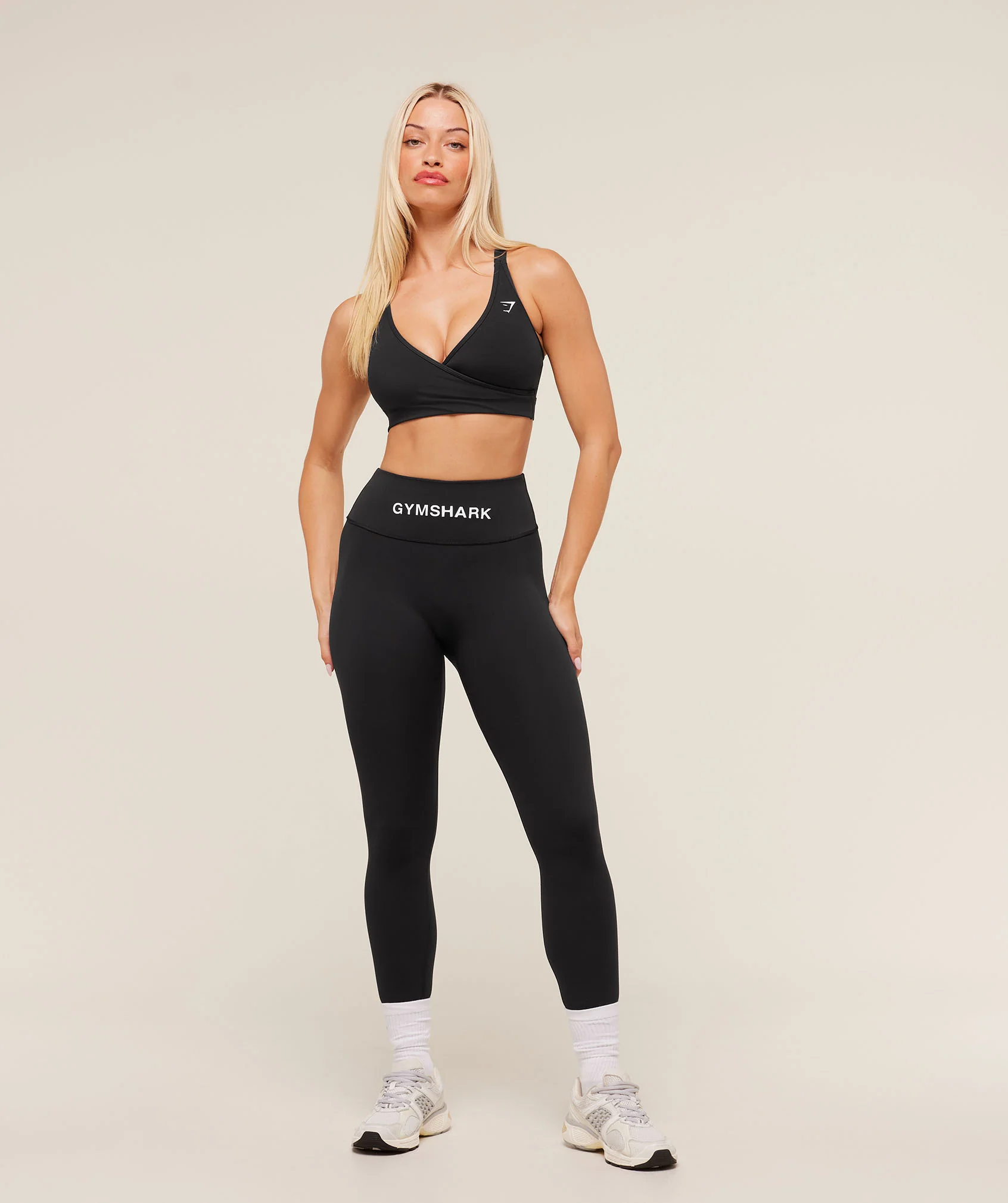 Gymshark Wordmark Waistband Leggings - Black - Image 4