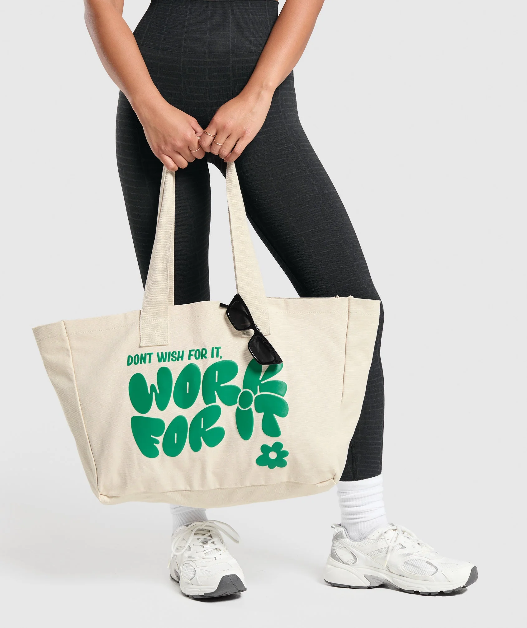Gymshark Work For it Oversized Tote - Ecru White - Image 3