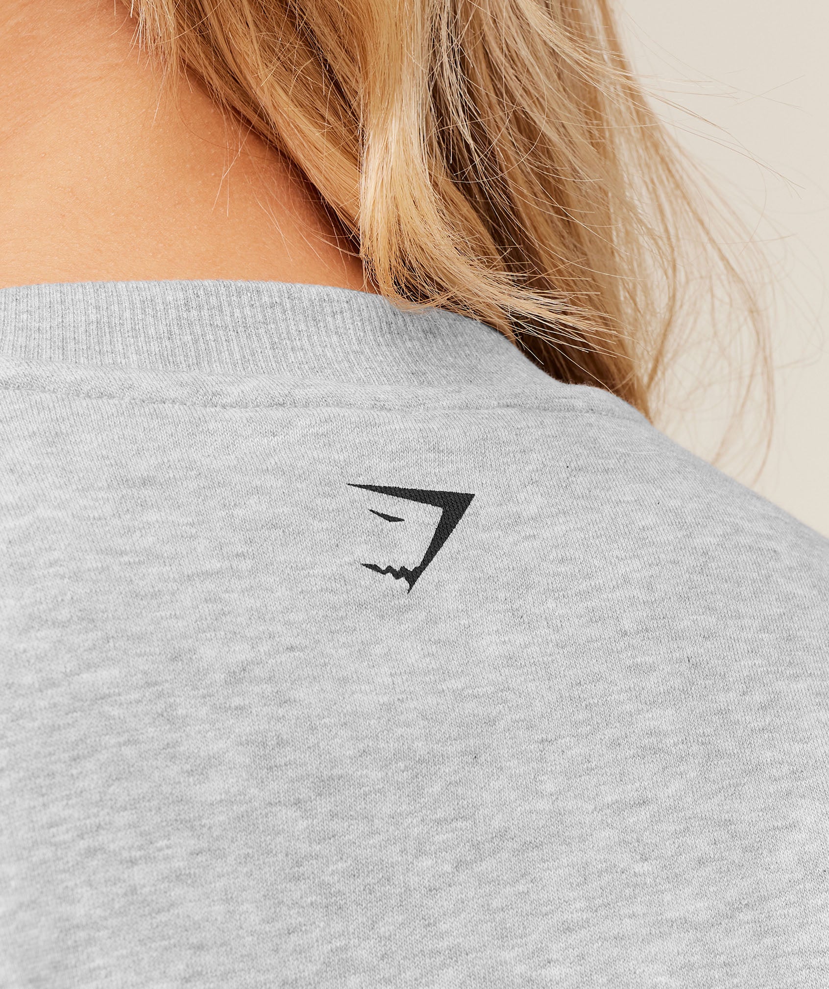 Gymshark Worn Crest Graphic Sweatshirt - Light Grey Core Marl - Image 6