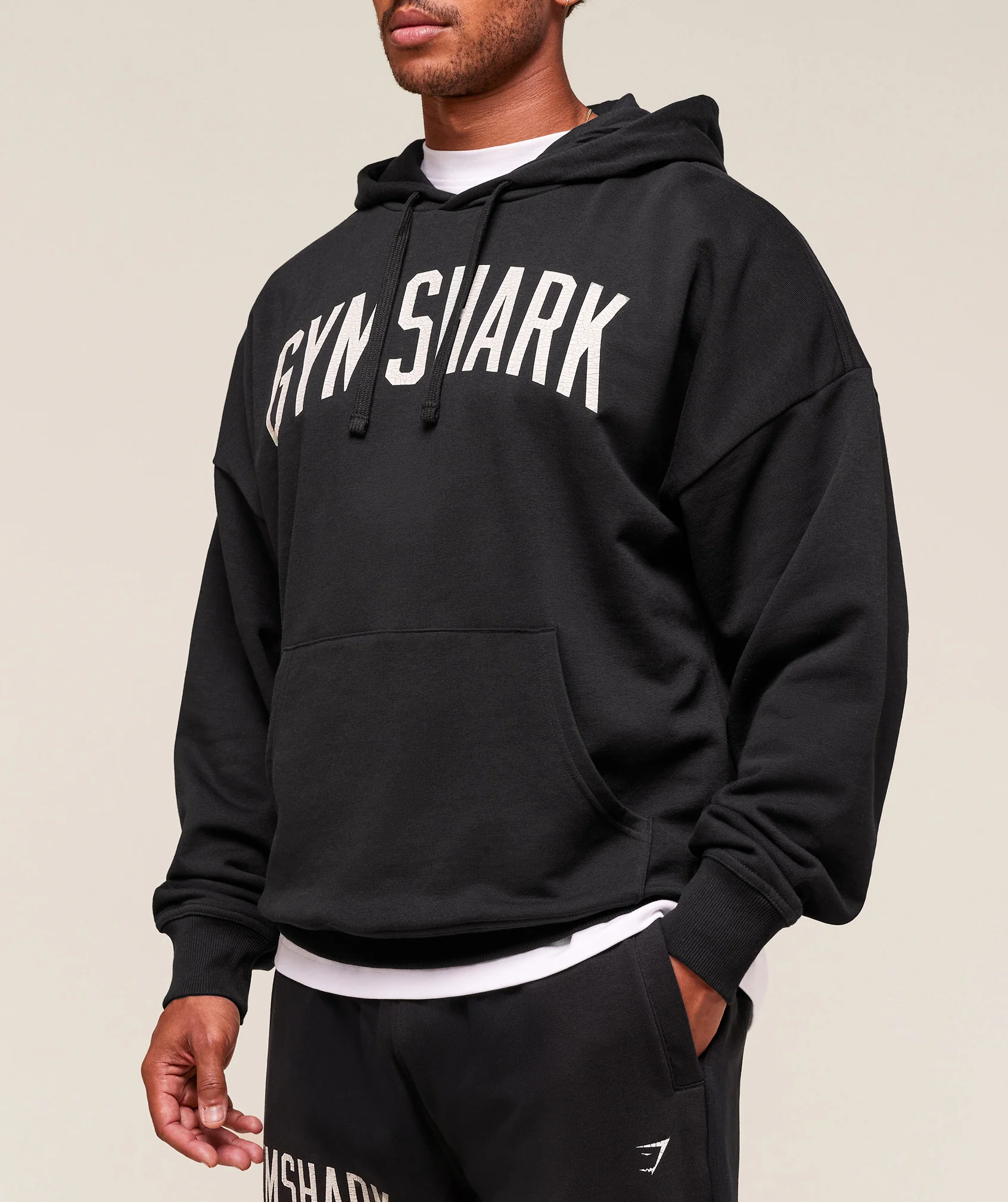 Gymshark Worn Graphic Hoodie - Black - Image 3