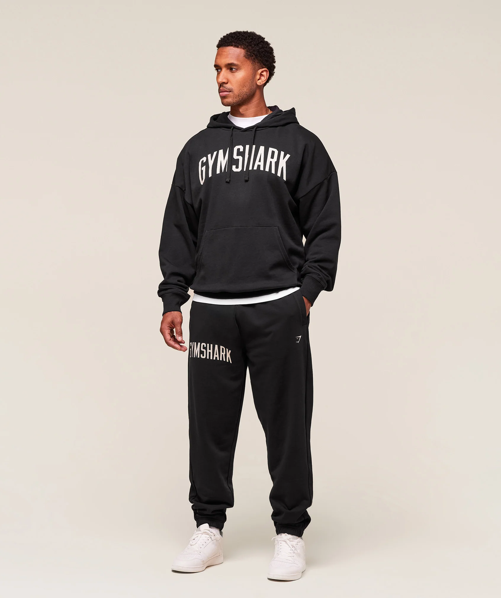 Gymshark Worn Graphic Hoodie - Black - Image 5