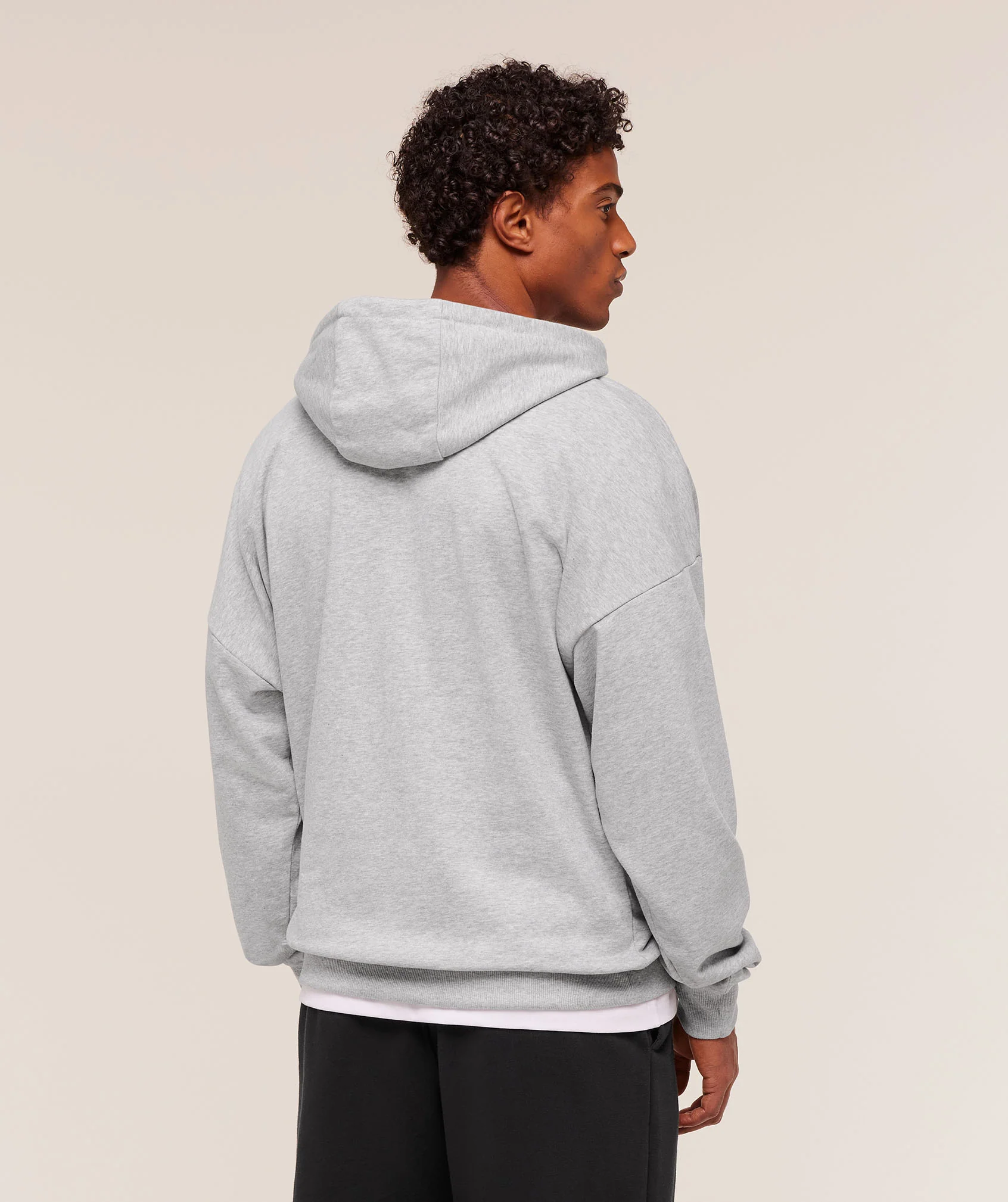 Gymshark Worn Graphic Hoodie - Light Grey Core Marl - Image 2