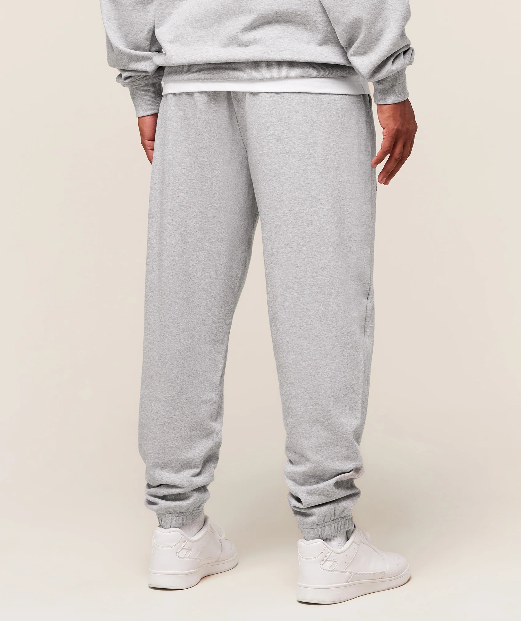 Gymshark Worn Graphic Joggers - Light Grey Core Marl - Image 2