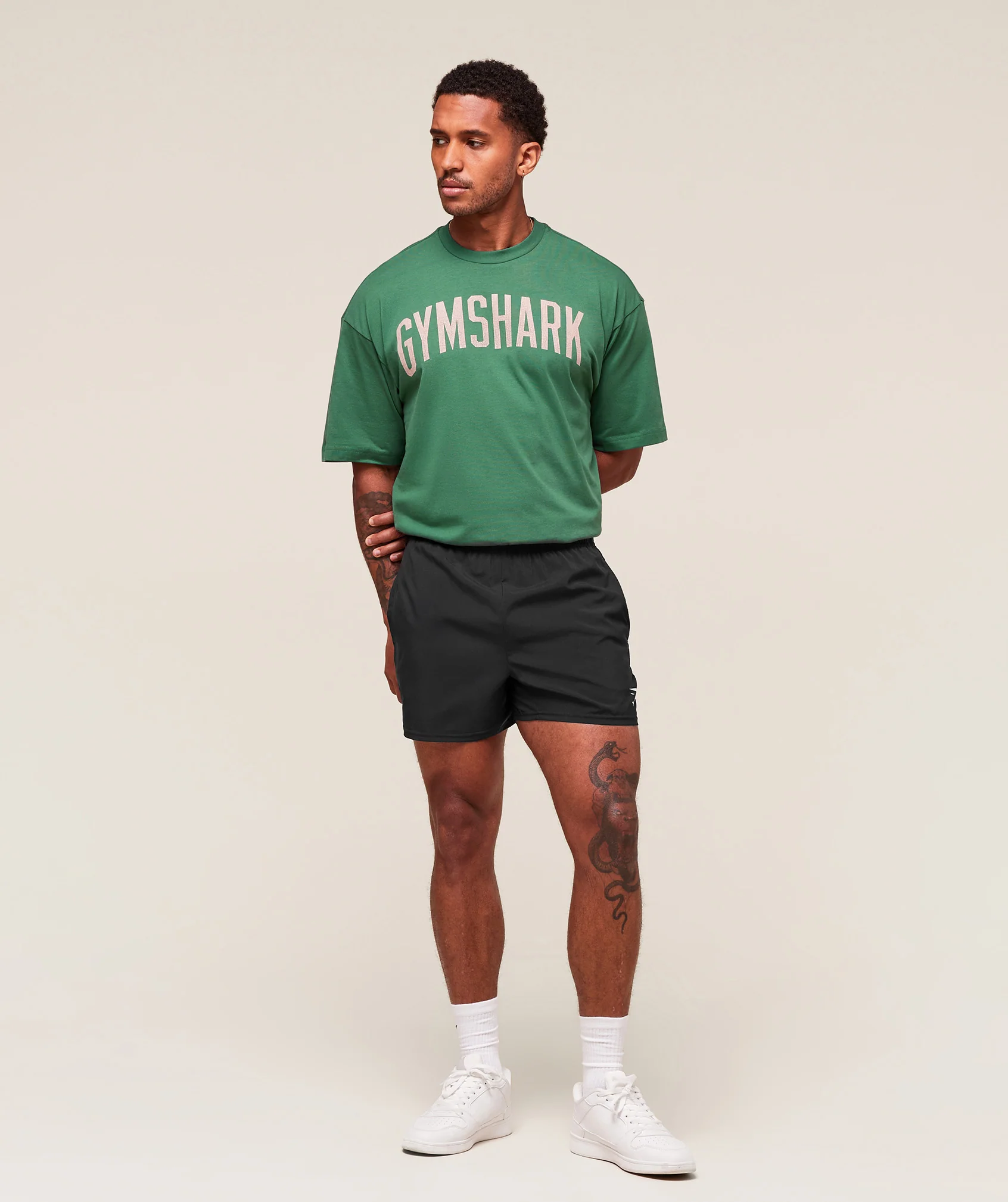 Gymshark Worn Graphic T-Shirt - Lift Green - Image 6