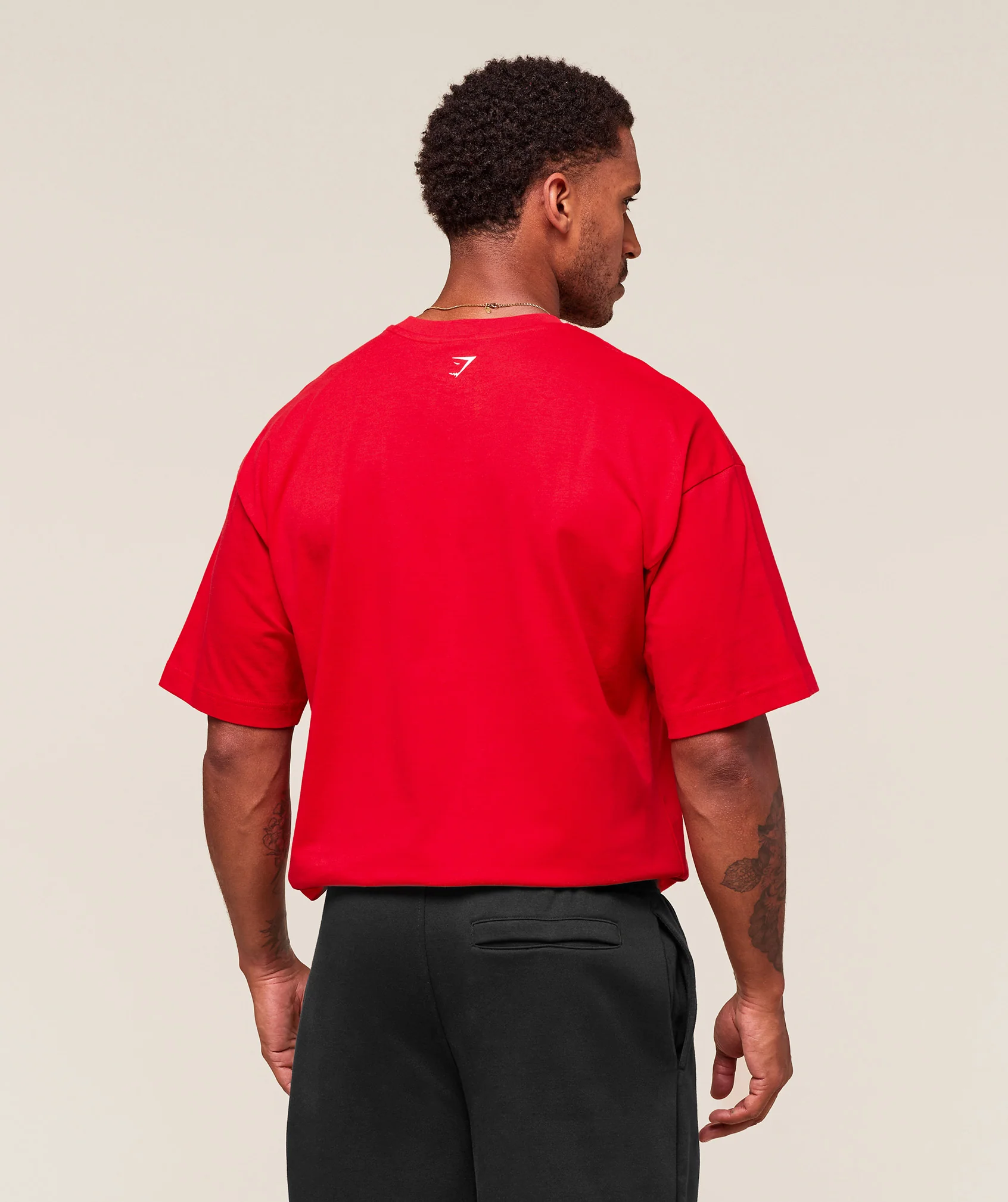 Gymshark Worn Graphic T-Shirt - Athletic Red - Image 2