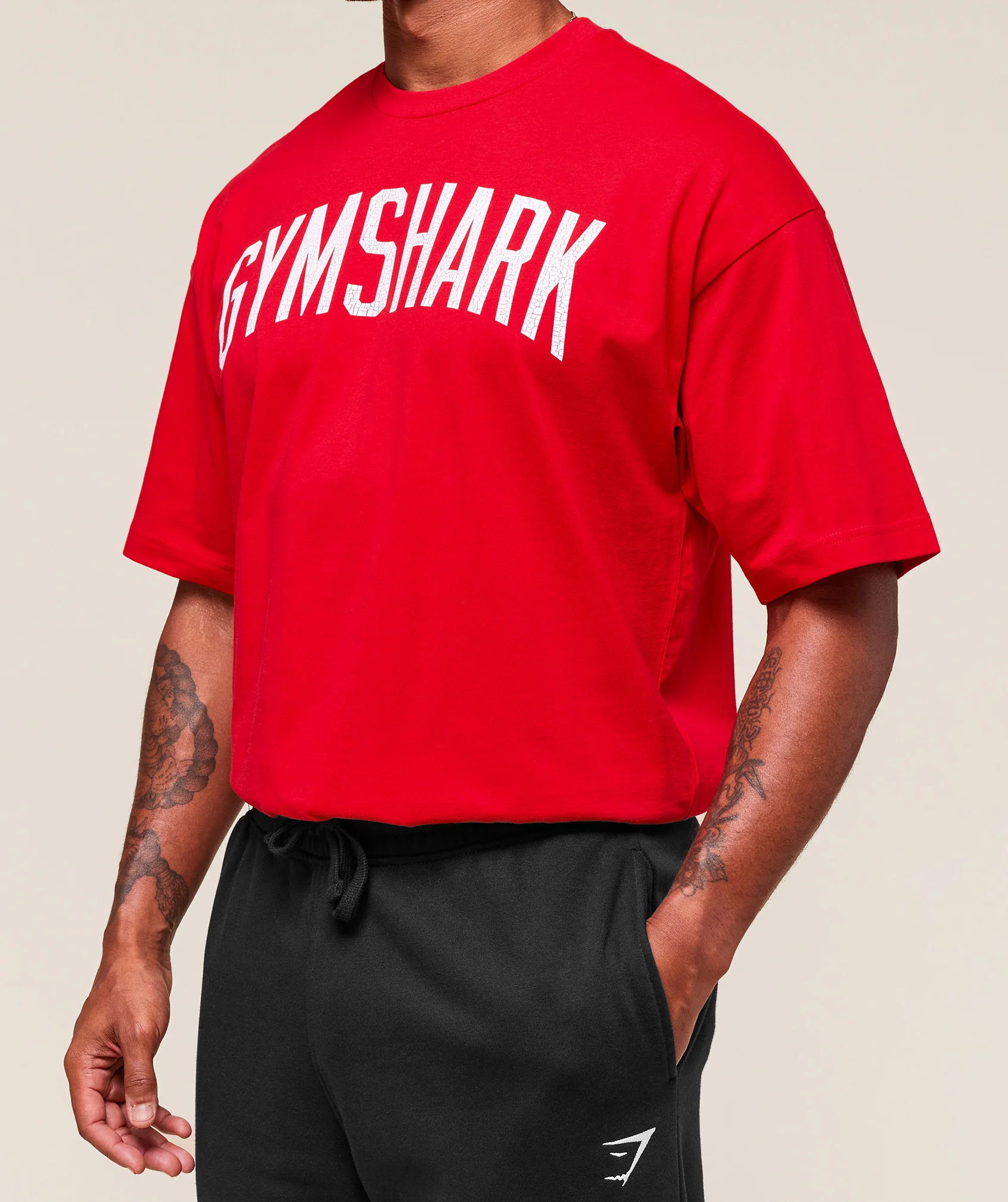 Gymshark Worn Graphic T-Shirt - Athletic Red - Image 3