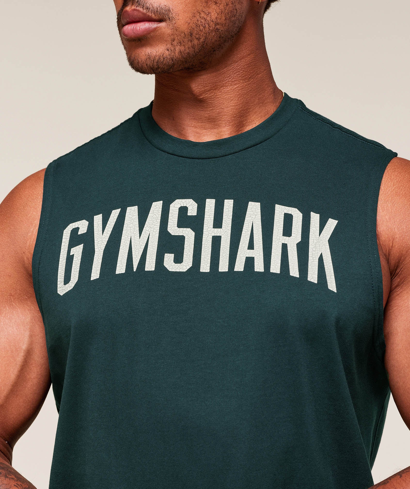 Gymshark Worn Graphic Tank - Deep Petrol Blue - Image 5