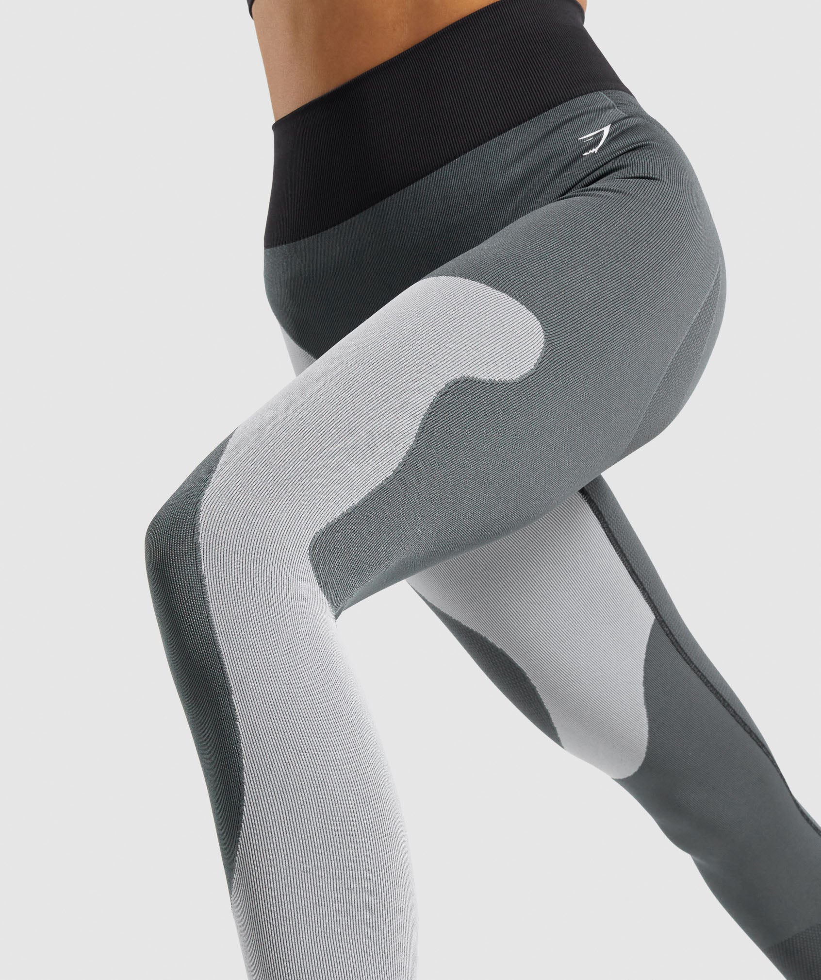 Gymshark WTFlex Seamless High Waisted Leggings - Wavy | Charcoal - Image 6