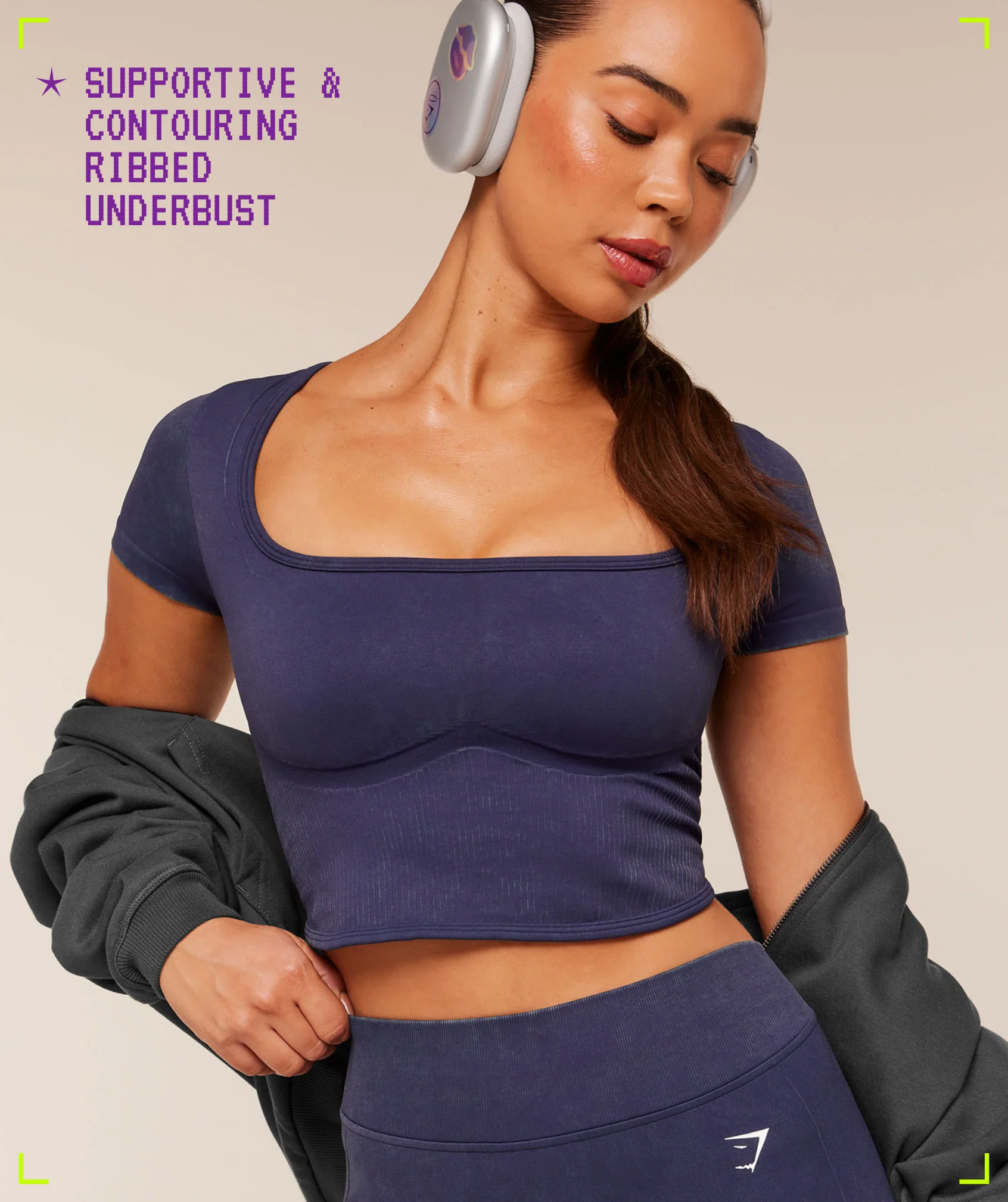 Gymshark x Bratz Crop Top - Indigo Purple/Wash - Image 3