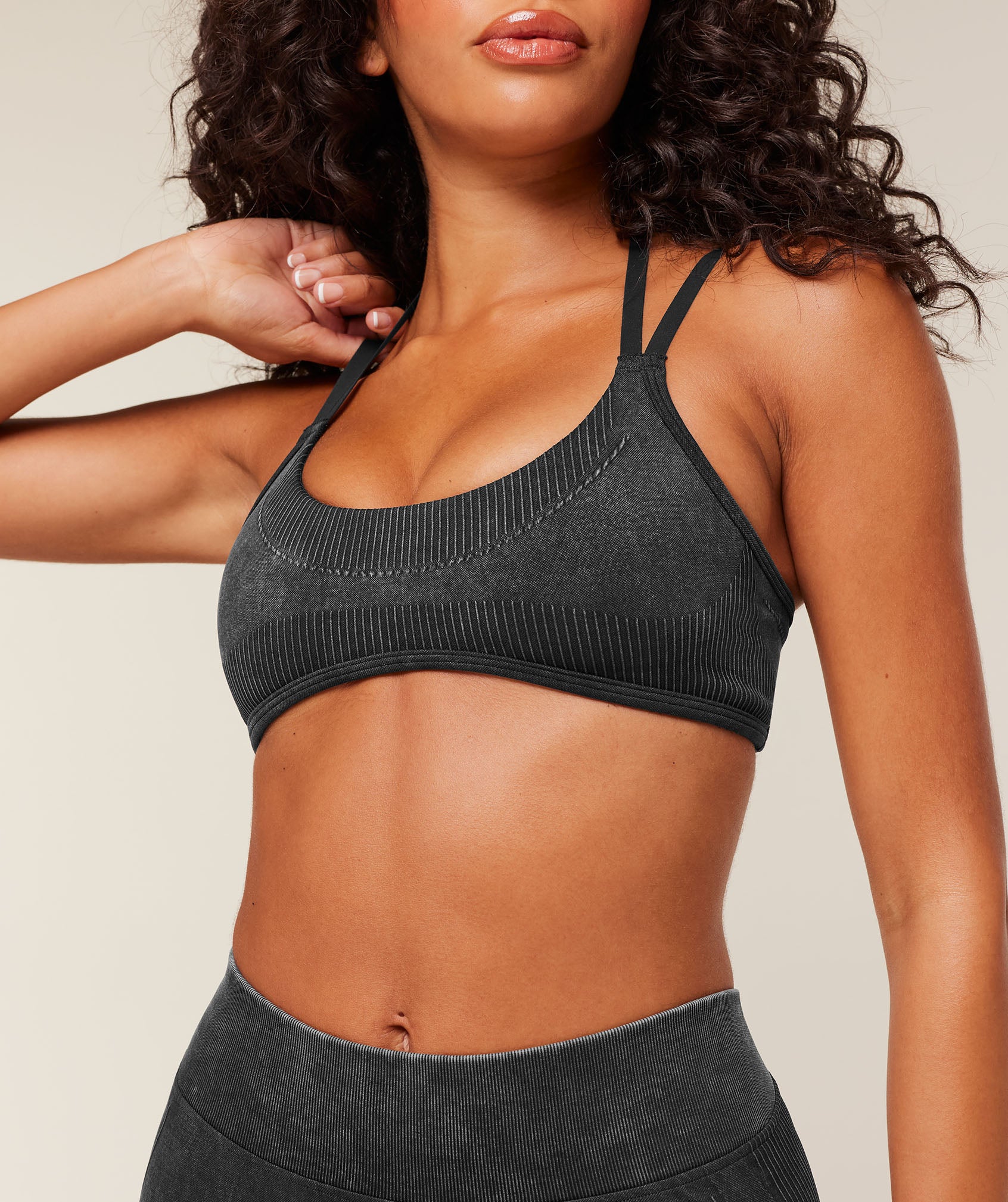 Gymshark x Bratz Light Support Sports Bra - Black/Wash - Image 6