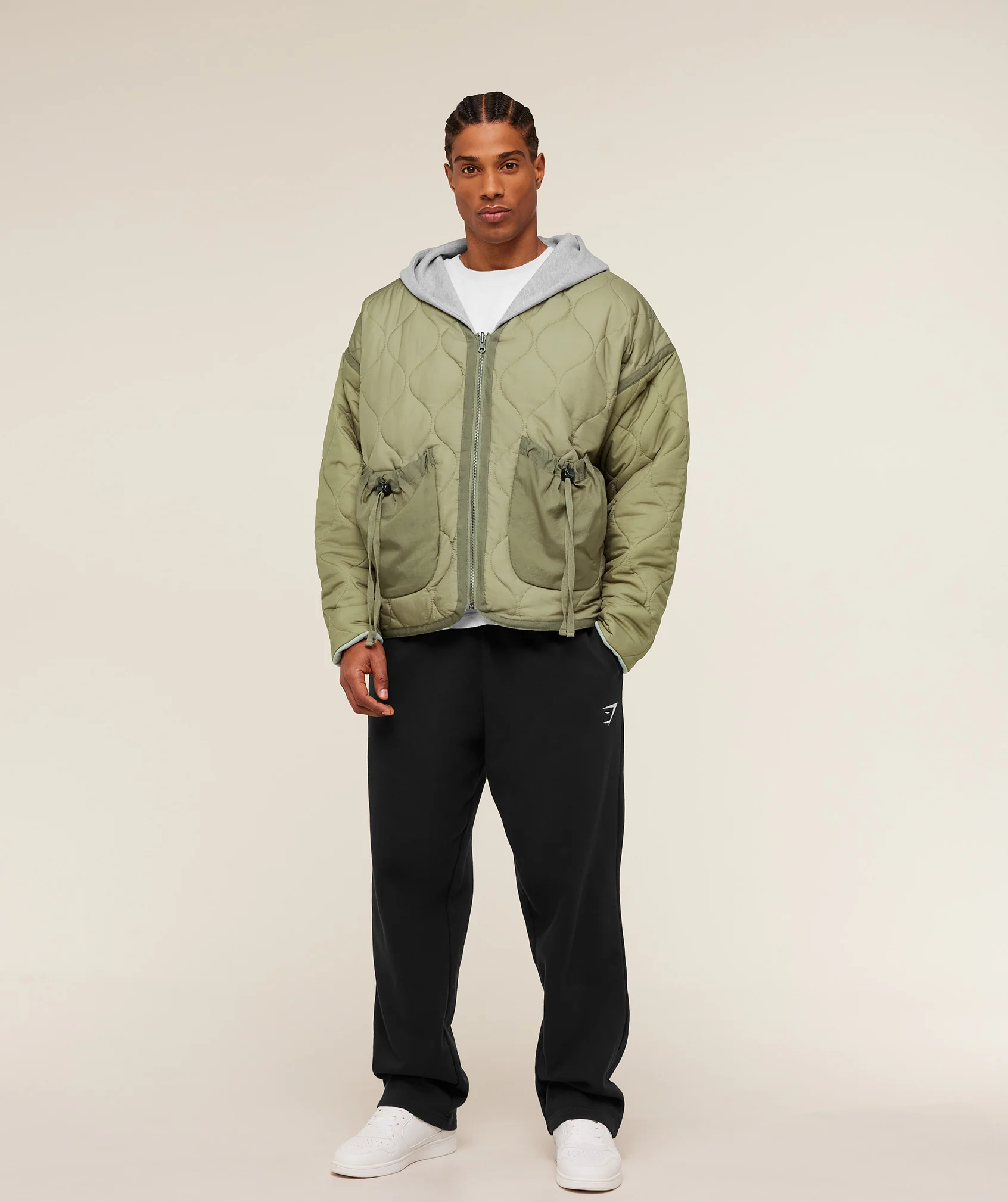 Gymshark x Saalt Studios Jacket - GS Utility Green/GUILLE Core Grey Marl - Image 5