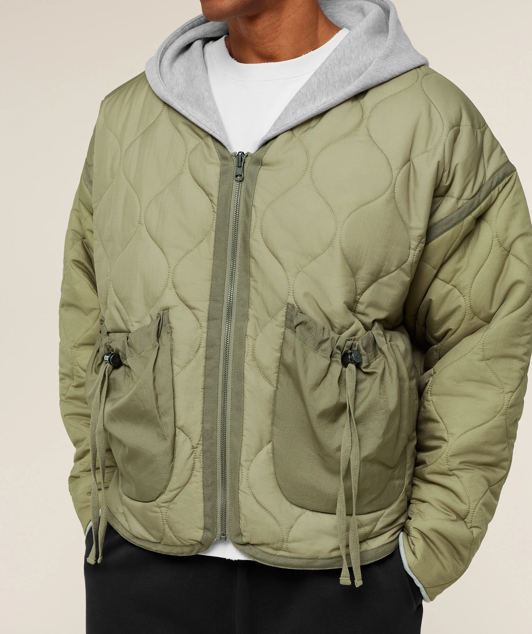 Gymshark x Saalt Studios Jacket - GS Utility Green/GUILLE Core Grey Marl - Image 6
