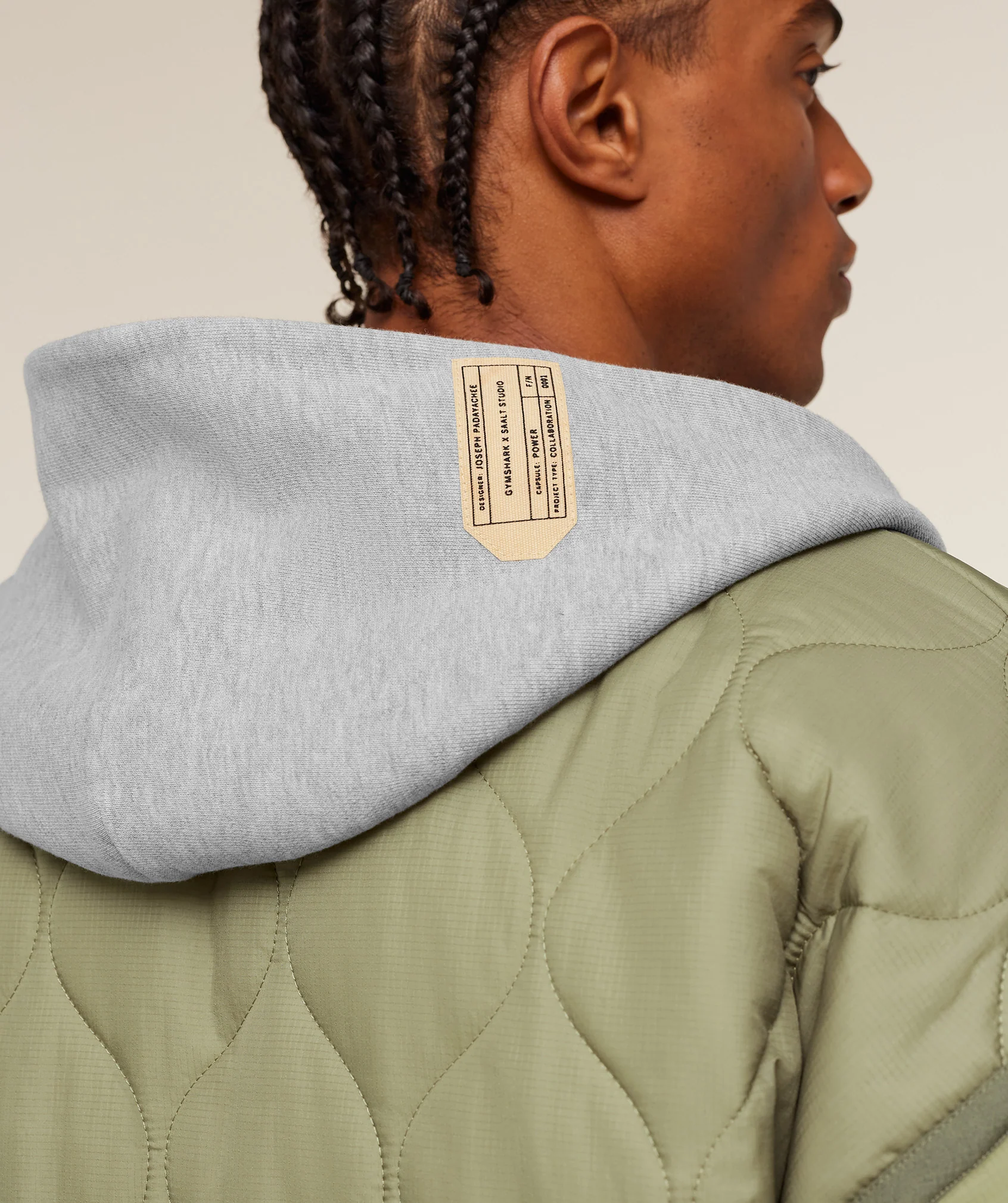 Gymshark x Saalt Studios Jacket - GS Utility Green/GUILLE Core Grey Marl - Image 7