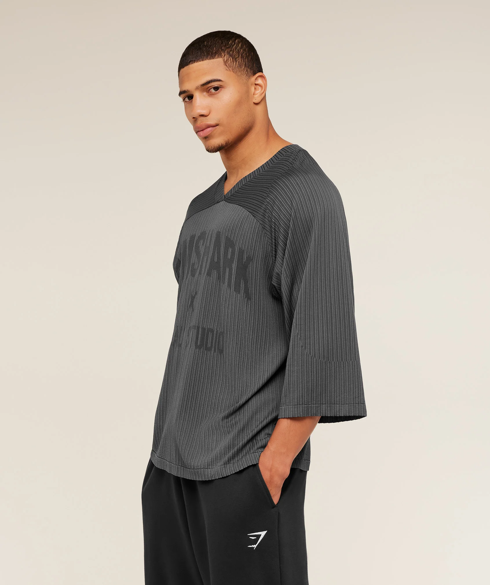 Gymshark x Saalt Studios Seamless Jersey - GS Asphalt Grey/GS Pitch Grey - Image 3