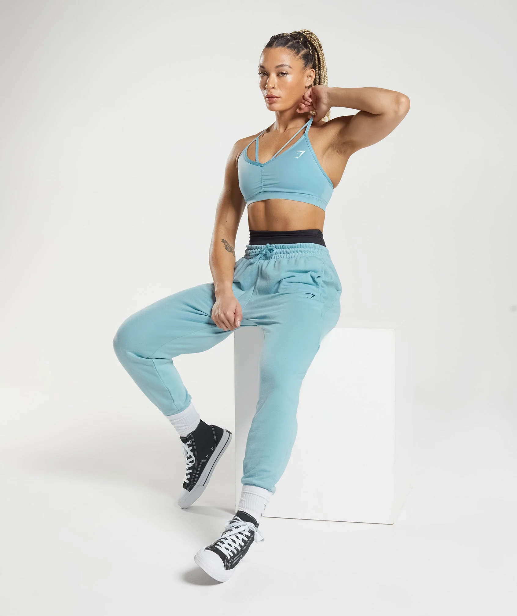 Gymshark Power Joggers - Iceberg Blue - Image 4