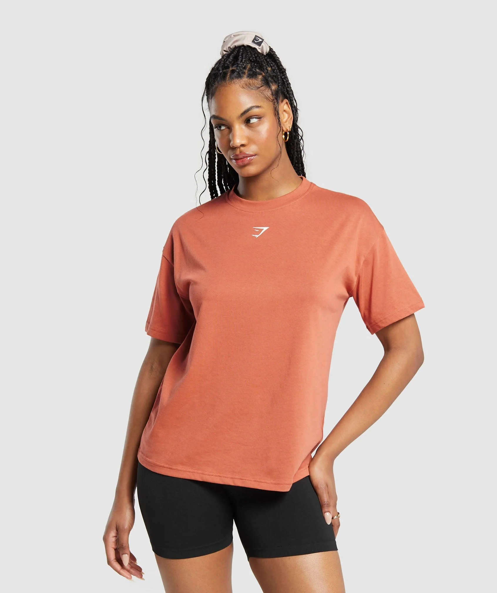 Gymshark GS Power Oversized T-Shirt - Terracotta Orange - Image 2