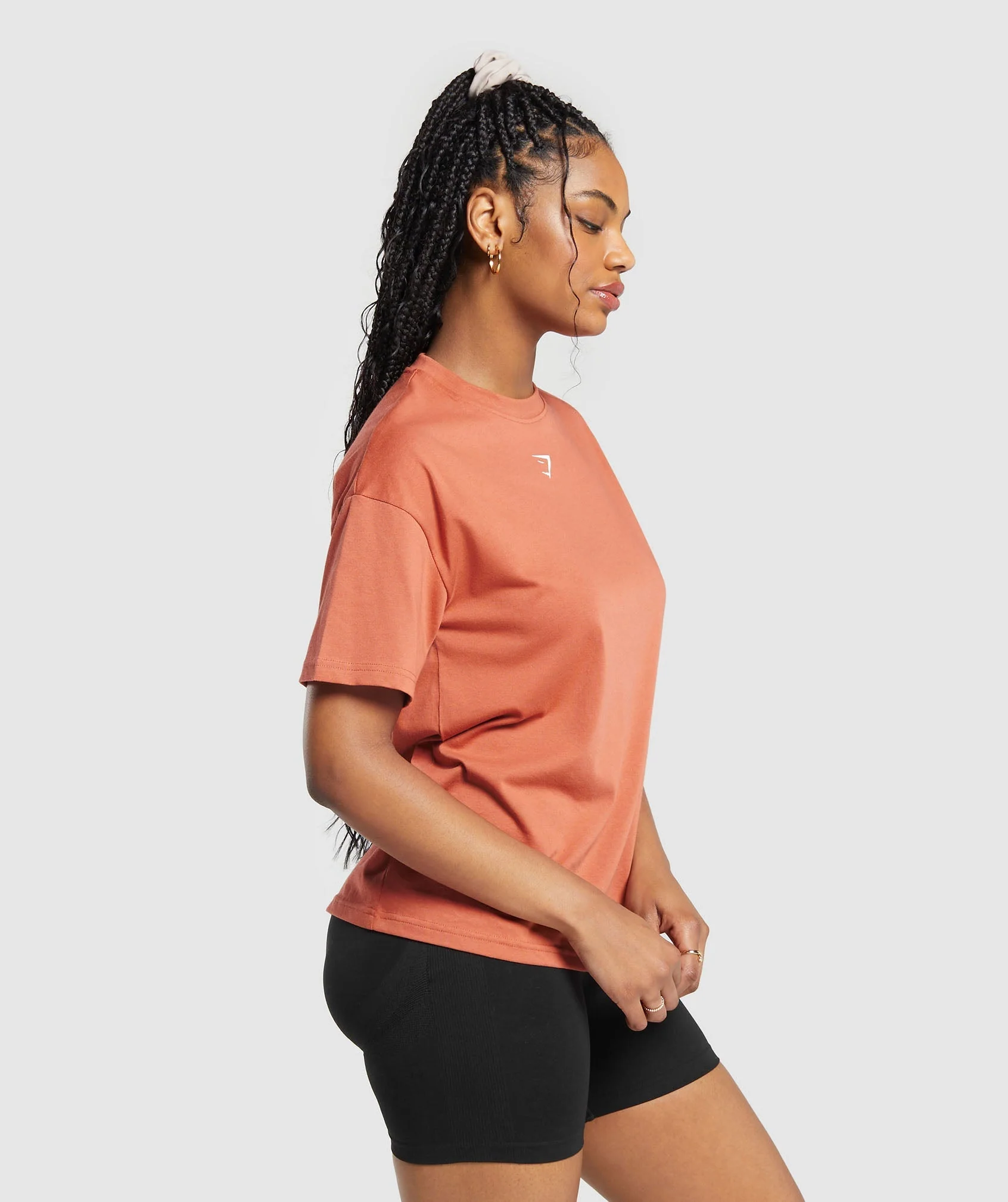 Gymshark GS Power Oversized T-Shirt - Terracotta Orange - Image 3