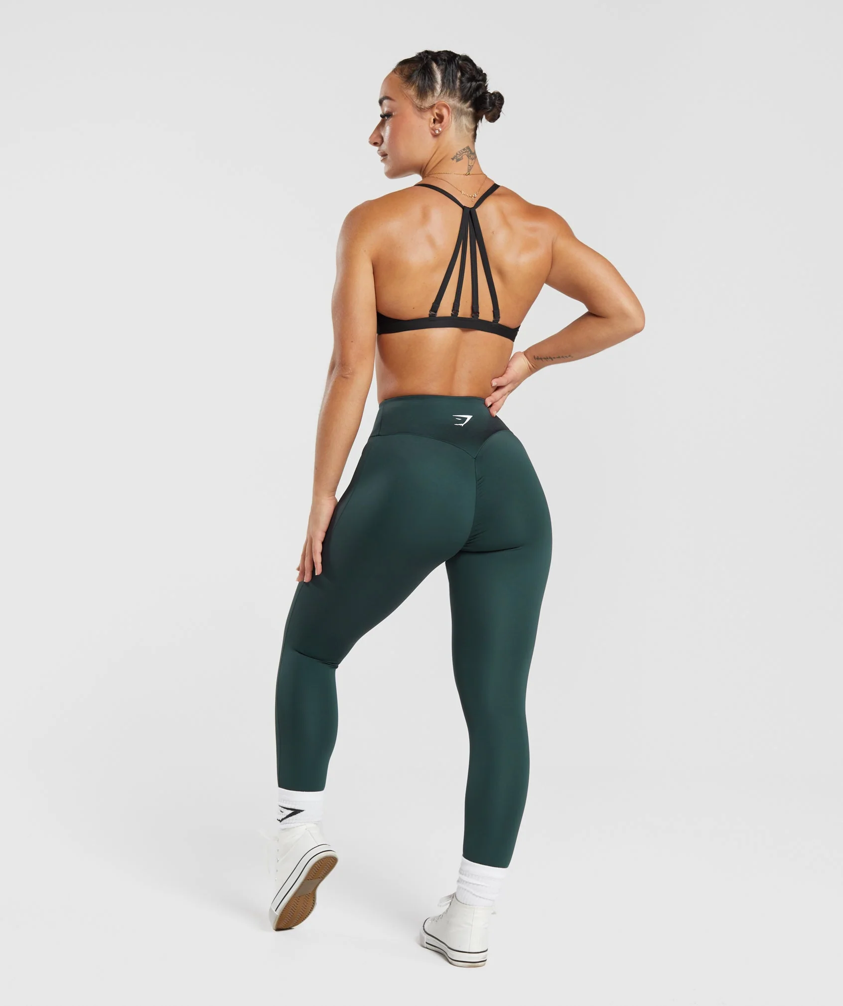 Gymshark Power Regular Leggings - Darkest Teal - Image 4