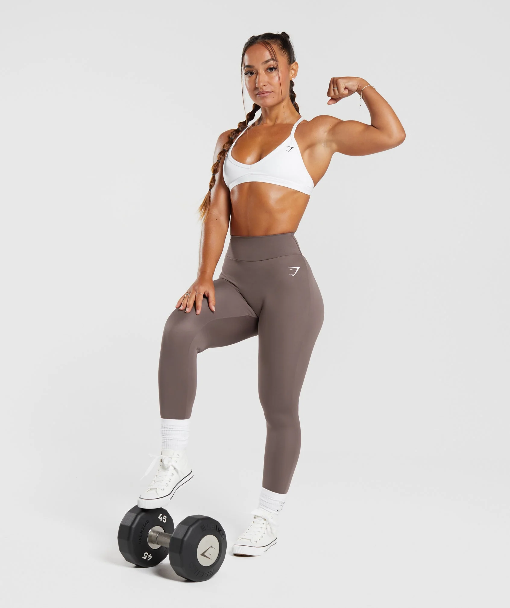 Gymshark Power Regular Leggings - Walnut Mauve - Image 4