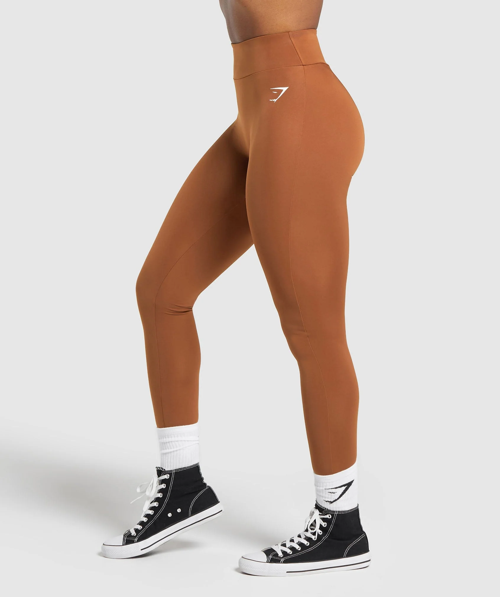 Gymshark Reps Tall Leggings - Copper Brown - Image 3