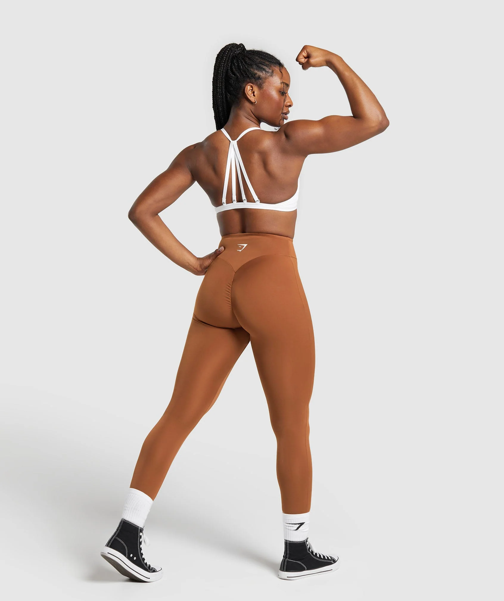 Gymshark Reps Tall Leggings - Copper Brown - Image 4